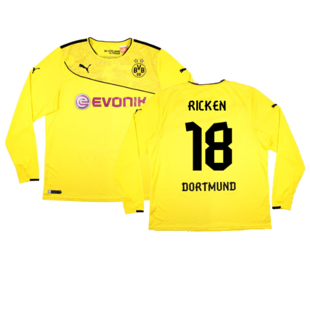 Borussia Dortmund 2013-14 Special Winter Edition Long Sleeve Home Shirt (2XL) (Very Good) (Ricken 18_0