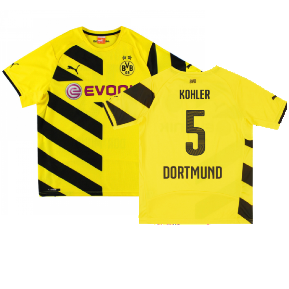 Borussia Dortmund 2014-15 Home Shirt (2XLB) (Good) (Kohler