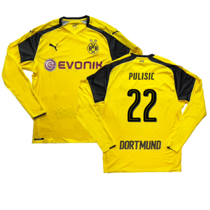Borussia Dortmund 2016 17 Long Sleeve European Home Shirt L Pulisic Classic Football Kit