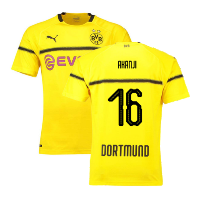 Borussia Dortmund 2018-19 European/Cup Home Shirt (L) (Very Good) (Akanji 16)