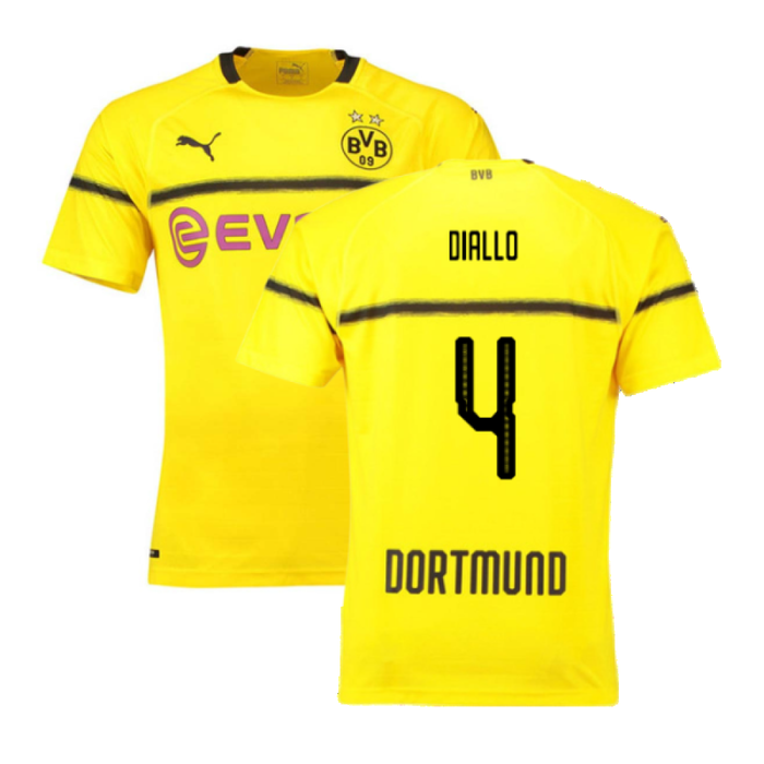 Borussia Dortmund 2018-19 European/Cup Home Shirt (L) (Very Good) (Diallo 4)