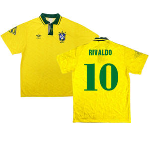 Brazil 1991-93 Home Shirt (S) (Good) (Rivaldo 10)_0