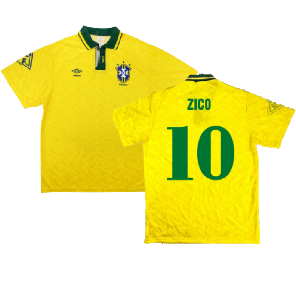 Brazil 1991-93 Home Shirt (S) (Good) (Zico 10) – Classic Football Kit