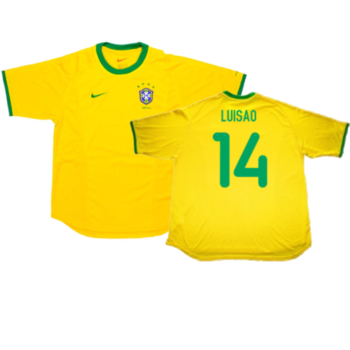 Brazil 2000-02 home (XL) (Excellent) (Luisao 14)