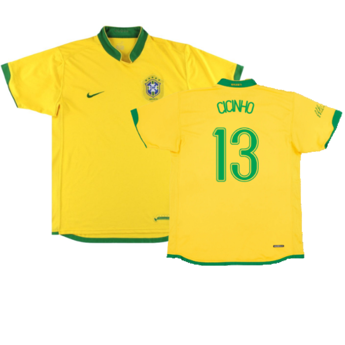 Brazil 2006-2008 Home Shirt (XXL) (Good) (Cicinho 13)