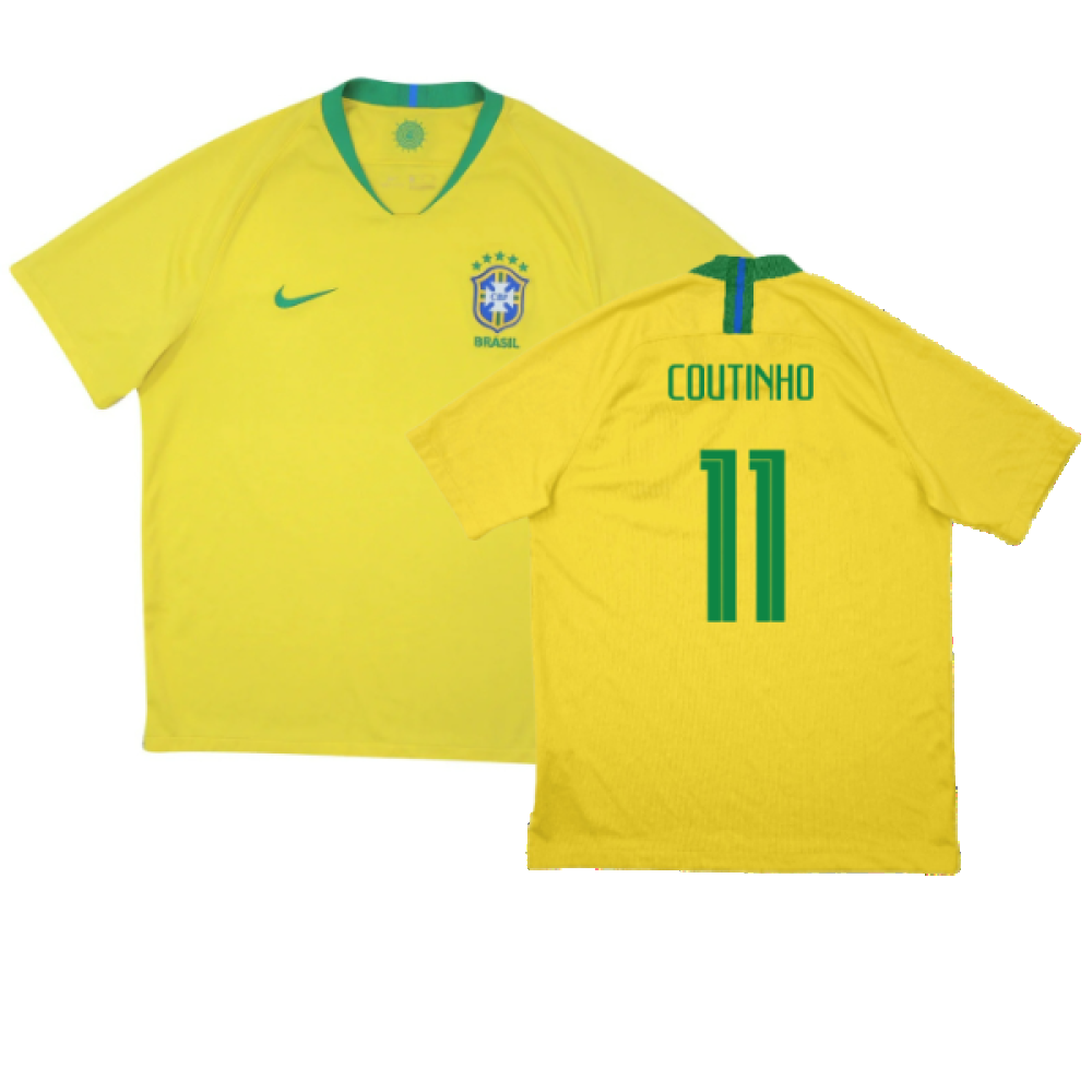 Brazil 2018-19 Home Shirt (Good) (Coutinho 11) – Classic Football Kit