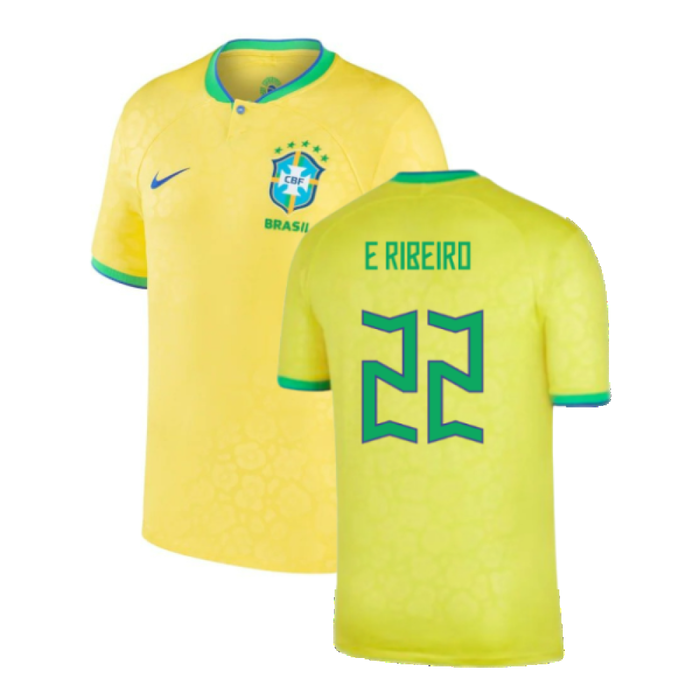 Brazil 2022-23 Home Shirt (Baby) (3-6 months) (Excellent) (E Ribeiro 22)