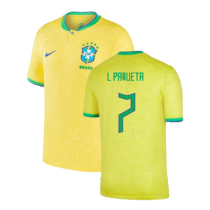 Brazil 2022-23 Home Shirt (Baby) (3-6 months) (Excellent) (L Paqueta 7)_0