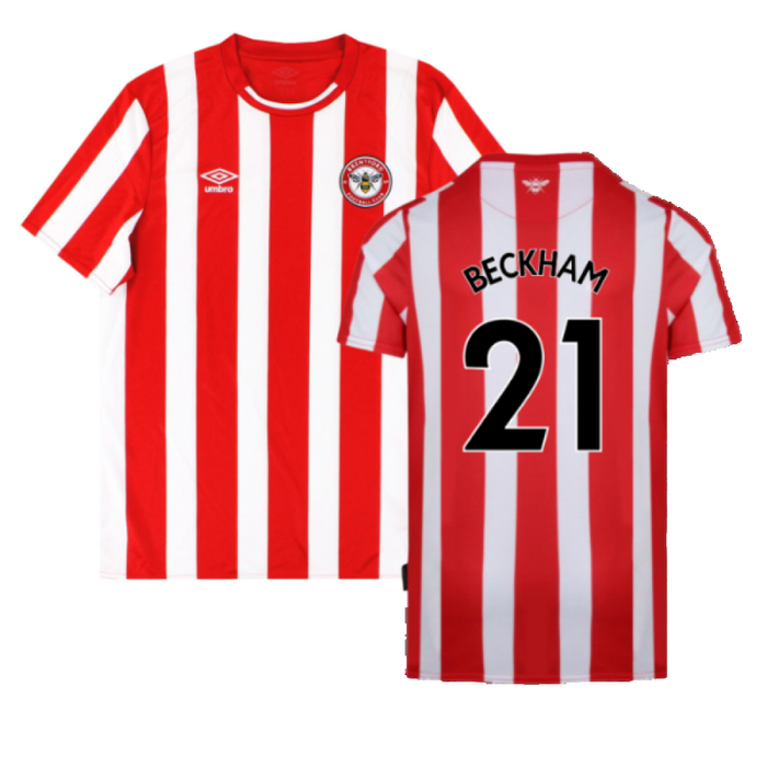 Brentford 2021-23 Home Shirt (L) (Mint) (Beckham 21)