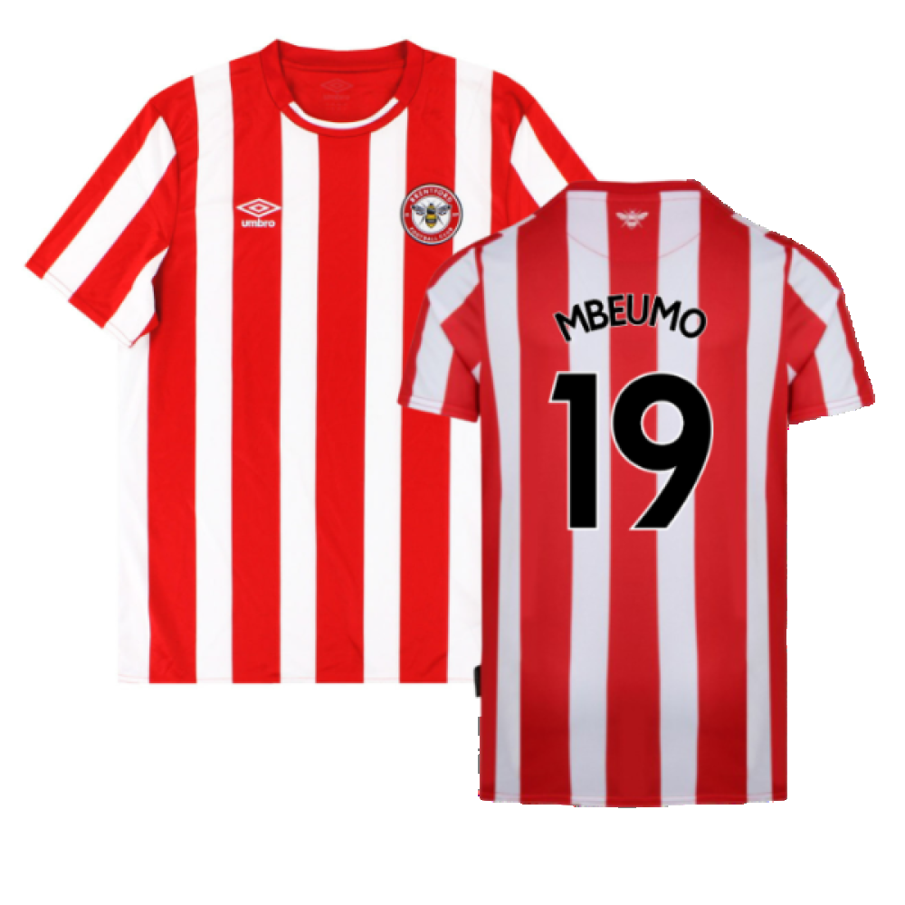 Brentford 2021-23 Home Shirt (L) (Mint) (MBEUMO 19) – Classic