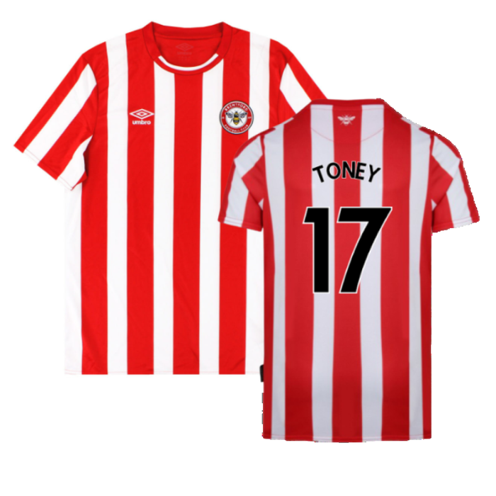 Brentford 2021-23 Home Shirt (S) (Mint) (TONEY 17)