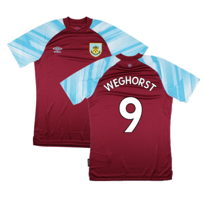 Burnley 2021-22 Home Shirt (Sponsorless) (M) (WEGHORST 9) (Mint)