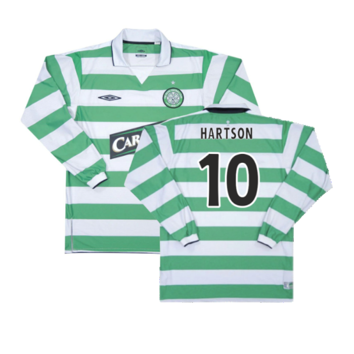 Celtic 2004-05 Home Long Sleeve Shirt (XXL) (Excellent) (Hartson 10)