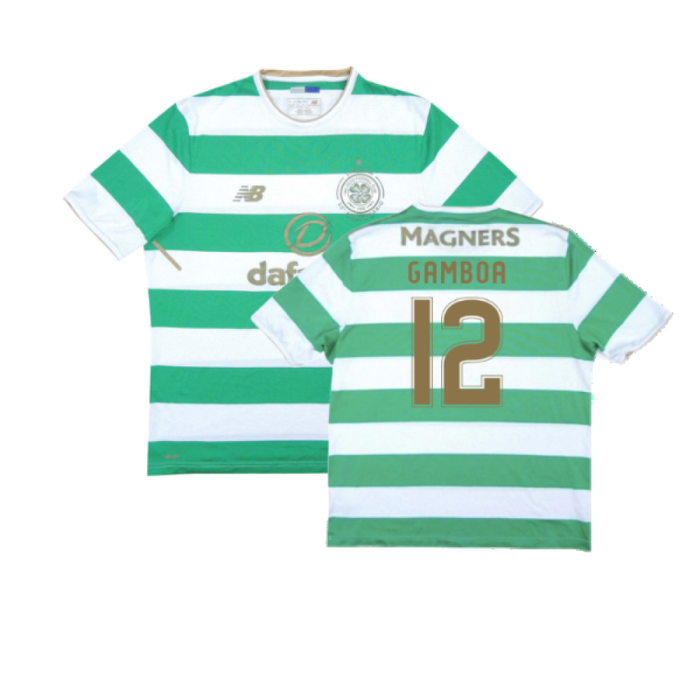 Celtic 2017-18 Home Shirt (Very Good) (Gamboa 12)