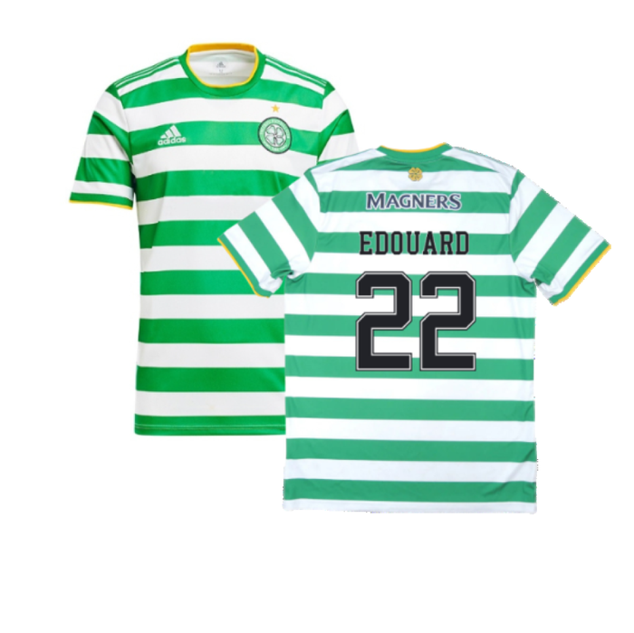Celtic 2020-21 Home Shirt (Sponsorless) (L) (EDOUARD 22) (Excellent)