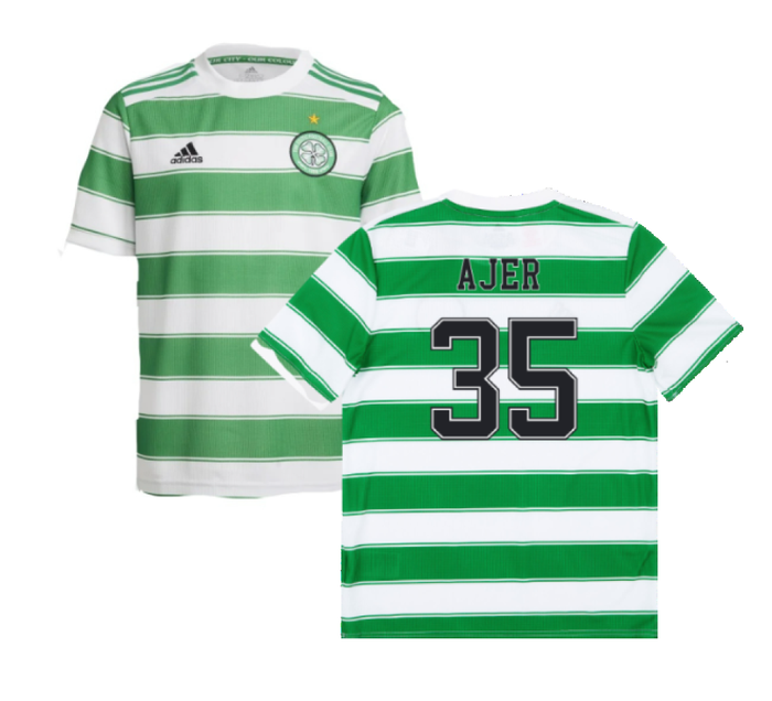 Celtic 2021 22 Home Shirt Sponsorless L AJER 35 Good Classic Football Kit