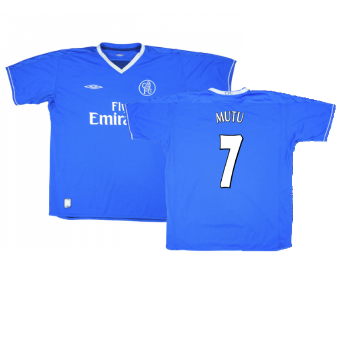 Chelsea 2003-05 Home Shirt (Excellent) (Mutu 7)