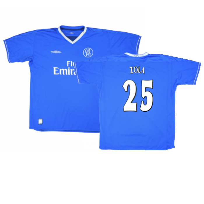 Chelsea 2003-05 Home Shirt (Excellent) (Zola 25)