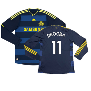 Chelsea 2009-10 Long Sleeve Away Shirt (Excellent) (Drogba 11)_0