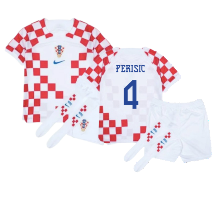 Croatia 2022-2023 Home Mini Kit (6-7y) (BNWT) (Perisic 4)