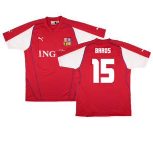 Czech Republic 2004-05 Home Shirt (2XL) (Good) (Baros 15)_0