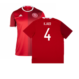 Denmark 2015-16 Home Shirt (L) (Excellent) (Kjaer 4)_0