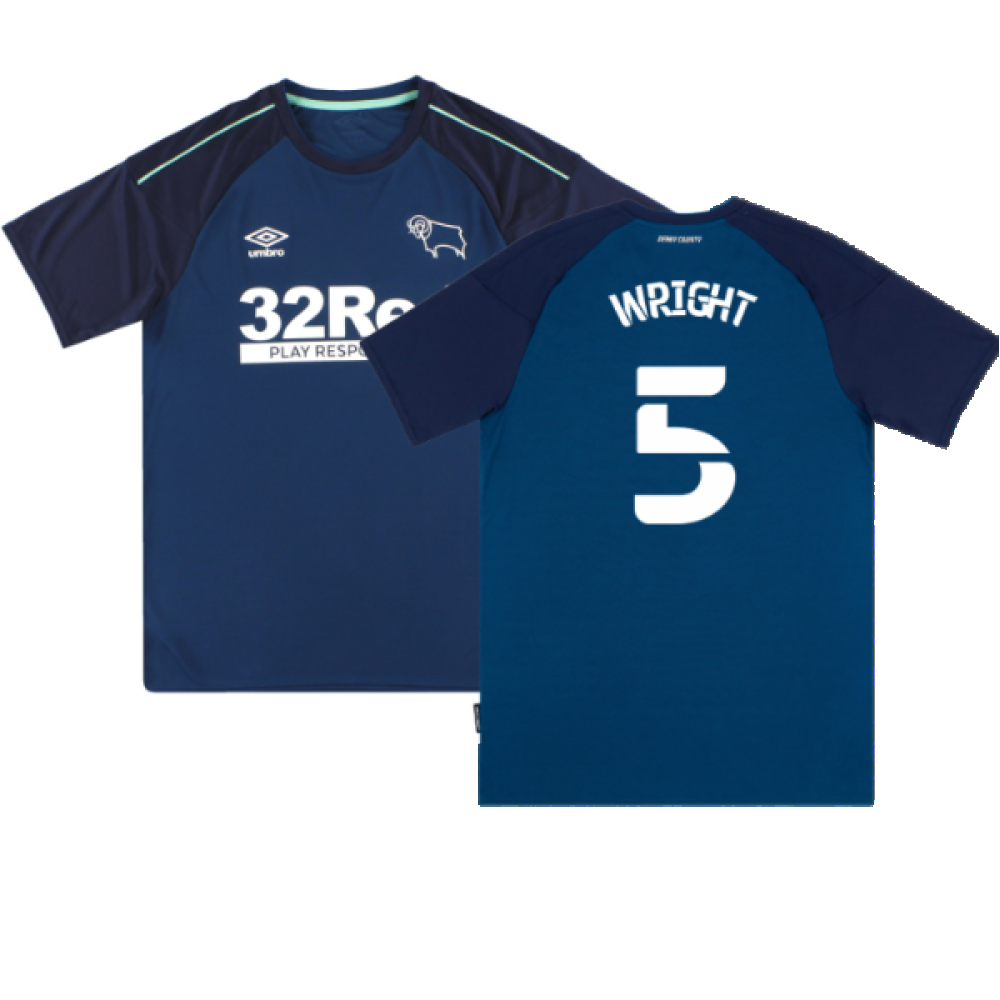 Derby County 2020-21 Away Shirt (L) (Mint) (Wright 5)_0