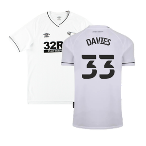 Derby County 2020-21 Home Shirt (S) (Excellent) (Davies 33)_0