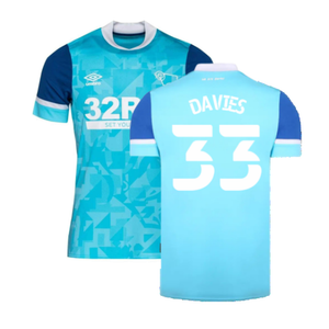 Derby County 2021-22 Away Shirt (XL) (Mint) (Davies 33)_0