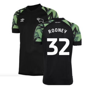 Derby County 2022-23 Away Shirt (Sponsorless) (XL) (Rooney 32) (Mint)_0