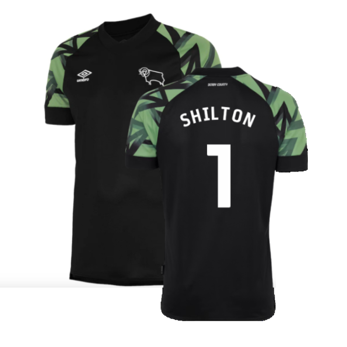 Derby County 2022-23 Away Shirt (Sponsorless) (L) (Shilton 1) (Mint)