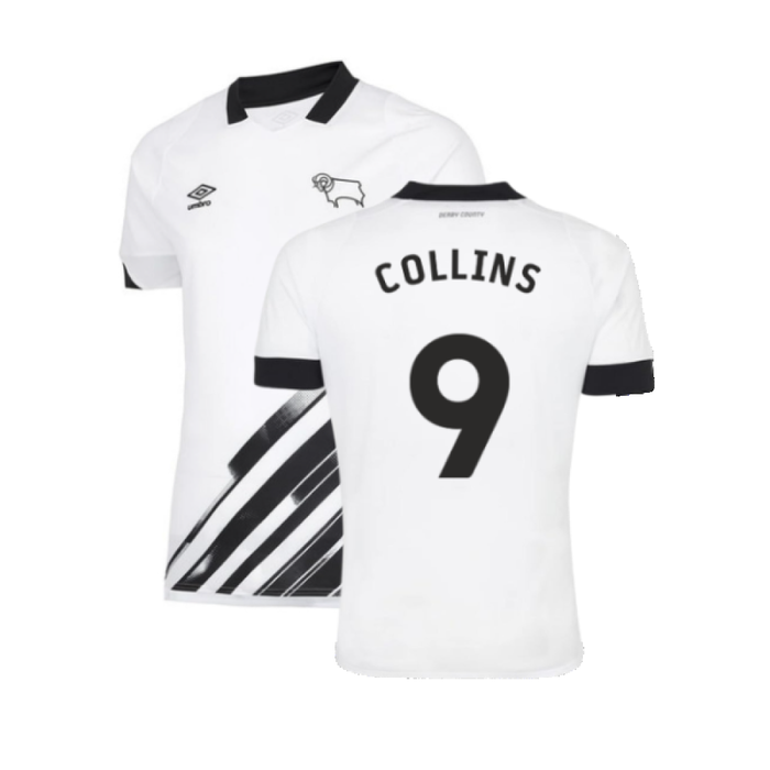 Derby County 2022-23 Home Shirt (Sponsorless) (L) (Collins 9) (Mint)