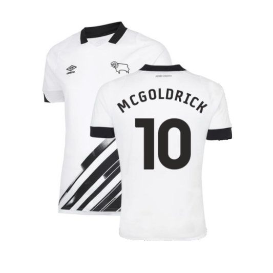 Derby County 2022-23 Home Shirt (Sponsorless) (S) (McGoldrick 10) (Mint)_0