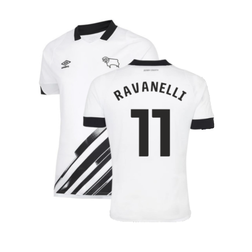 Derby County 2022-23 Home Shirt (Sponsorless) (S) (Ravanelli 11) (Excellent)_0