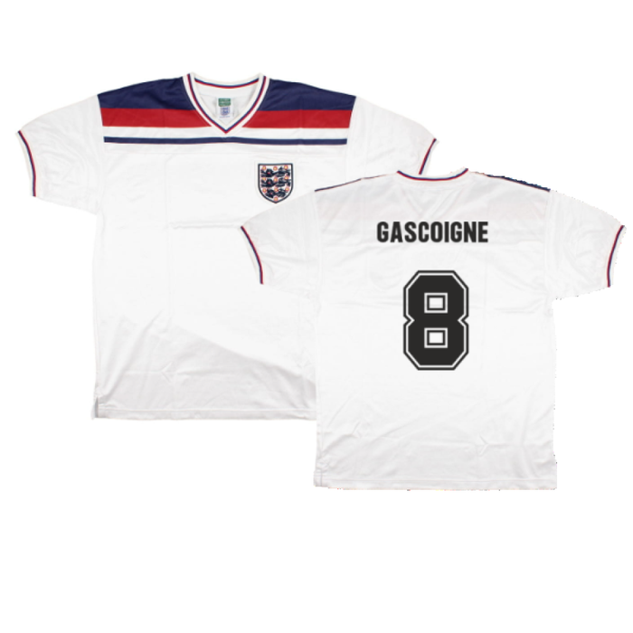 England 1980-82 Score Draw Replica Home Shirt (XL) (Good) (Gascoigne 8)