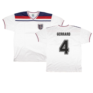 England 1980-82 Score Draw Replica Home Shirt (XL) (Good) (Gerrard 4)_0