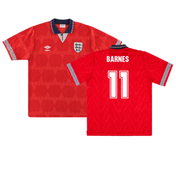 England 1990-92 Away Shirt (Excellent) (Barnes 11)