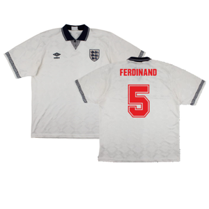 England 1990-92 Home Shirt (XL) (Good) (Ferdinand 5)_0