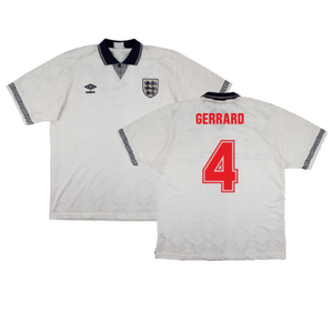 England 1990-92 Home Shirt (L) (Very Good) (Gerrard 4)_0