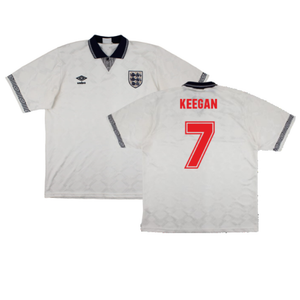 England 1990-92 Home Shirt (XL) (Excellent) (Keegan 7)_0