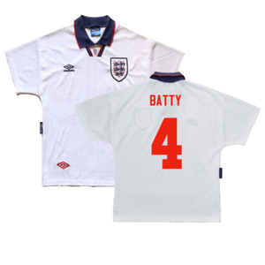 England 1993-1995 Home Shirt (XL) (Excellent) (Batty 4)_0