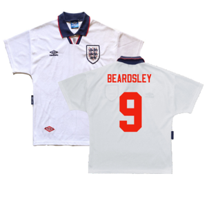 England 1993-1995 Home Shirt (XL) (Very Good) (Beardsley 9)_0