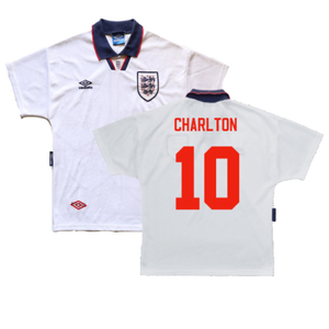 England 1993-1995 Home Shirt (XL) (Very Good) (Charlton 10)_0