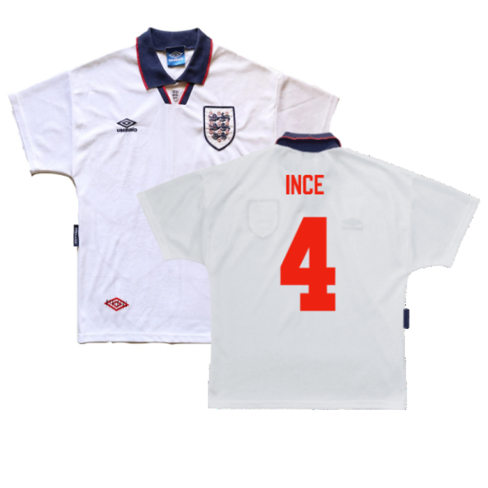 England 1993-1995 Home Shirt (L) (Excellent) (Ince 4)