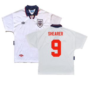 England 1993-1995 Home Shirt (L) (Excellent) (Shearer 9)_0