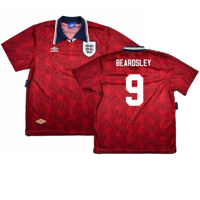 England 1993-95 Away Shirt (L) (Mint) (Beardsley 9)