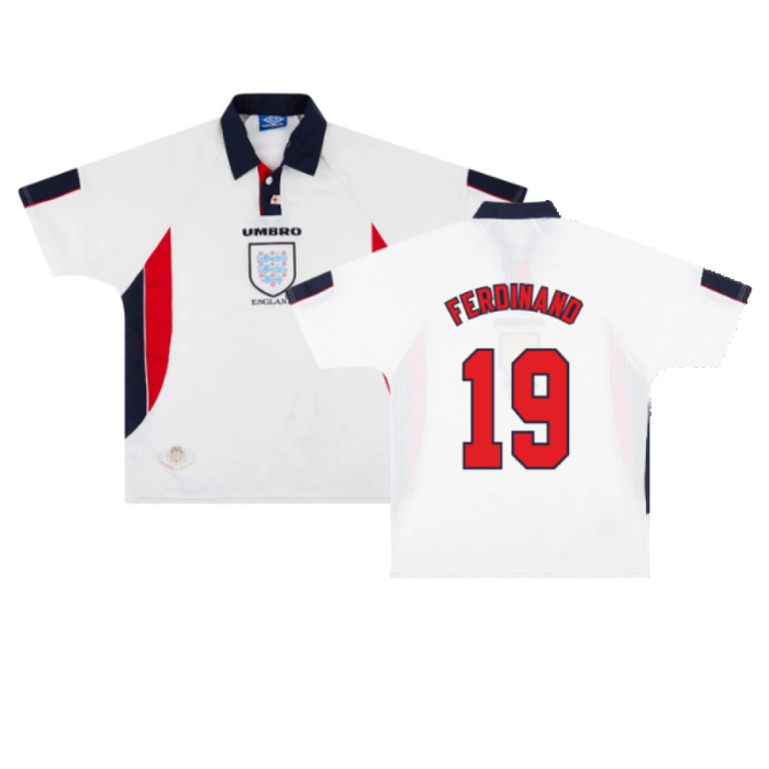 England 1997-99 Home Shirt (XL) (Excellent) (FERDINAND 19)