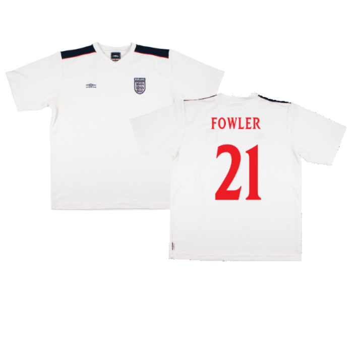 England 1999-2001 Umbro Training Shirt (L) (Very Good) (Fowler 21)