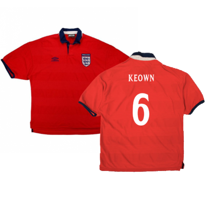 England 2000-01 Away Shirt (XL) (Very Good) (Keown 6)