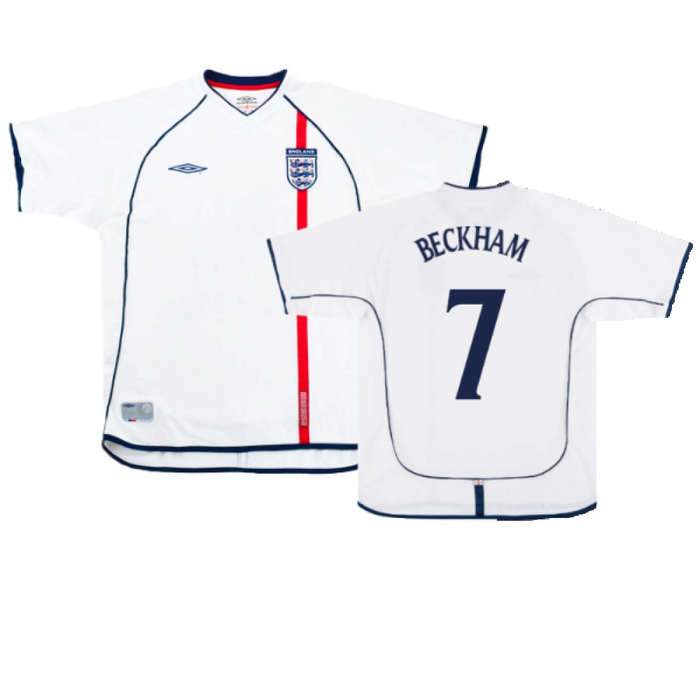 England 2001-03 Home (XL) (Excellent) (Beckham 7)